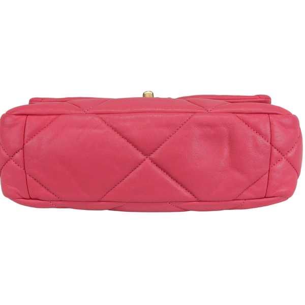 Pink Quilted Calfskin Pleated Coco Shoulder Bag Small