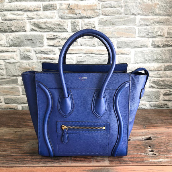 Navy blue celine tote on sale bag