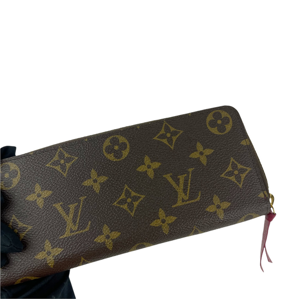 Louis Vuitton Clemence Wallet Monogram Brown/Berry in Coated Canvas - US