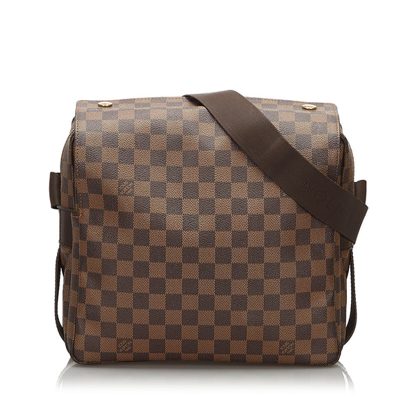 Louis Vuitton Vintage Damier Ebene Naviglio Messenger Bag - Brown