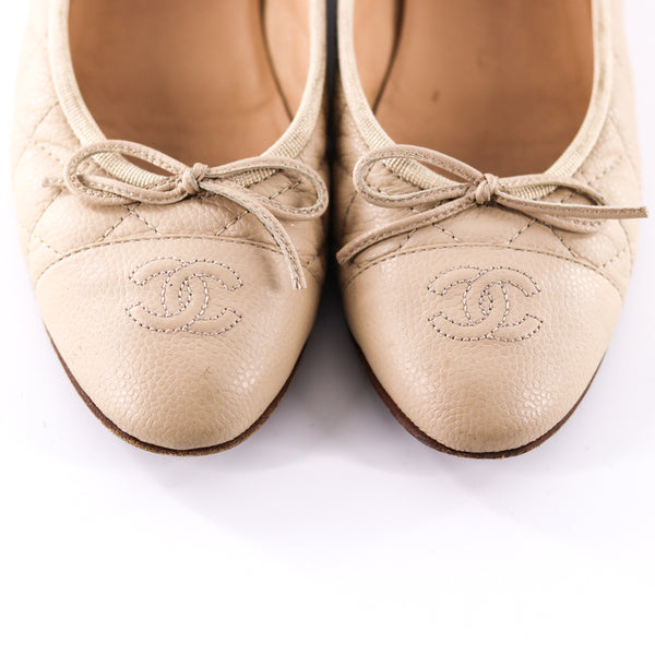 Chanel nude ballet online flats