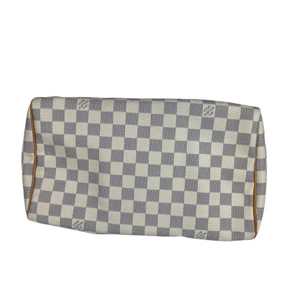 Clemence Wallet Damier Azure Canvas White GHW