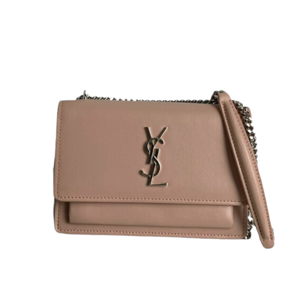 Saint Laurent Monogram YSL Pink Sunset Leather Crossbody bag New