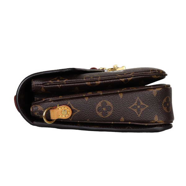 Louis Vuitton Pochette Methis MM Monogram Love Lock Gold Handbag Shoulder  Bag