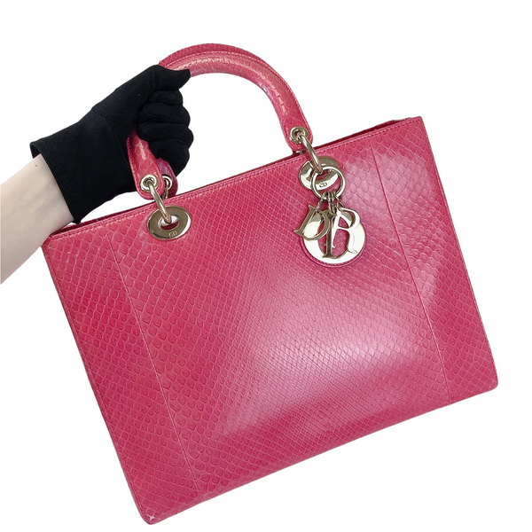 Pink christian store dior handbag