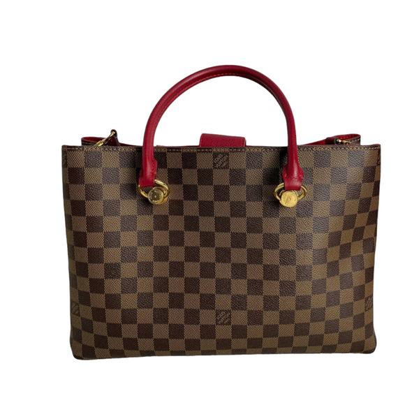 Louis Vuitton Riverside Damier Ebene Satchel Shoulder Bag Brown