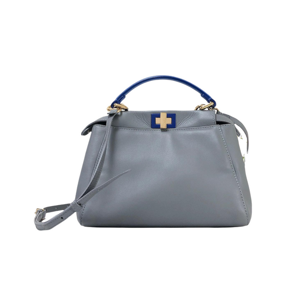 Peekaboo Mini Leather Grey Blue GHW