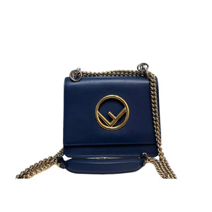 F is Fendi Small Kan Vitello Century Blue MHW