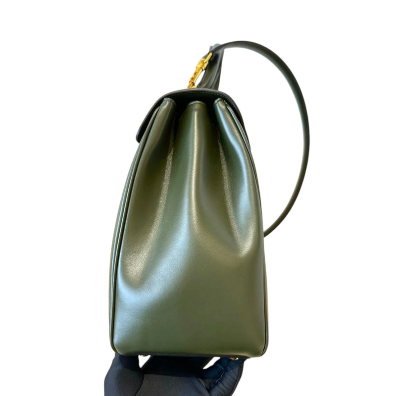 16 Top Handle Medium Satinated Calfskin Green GHW