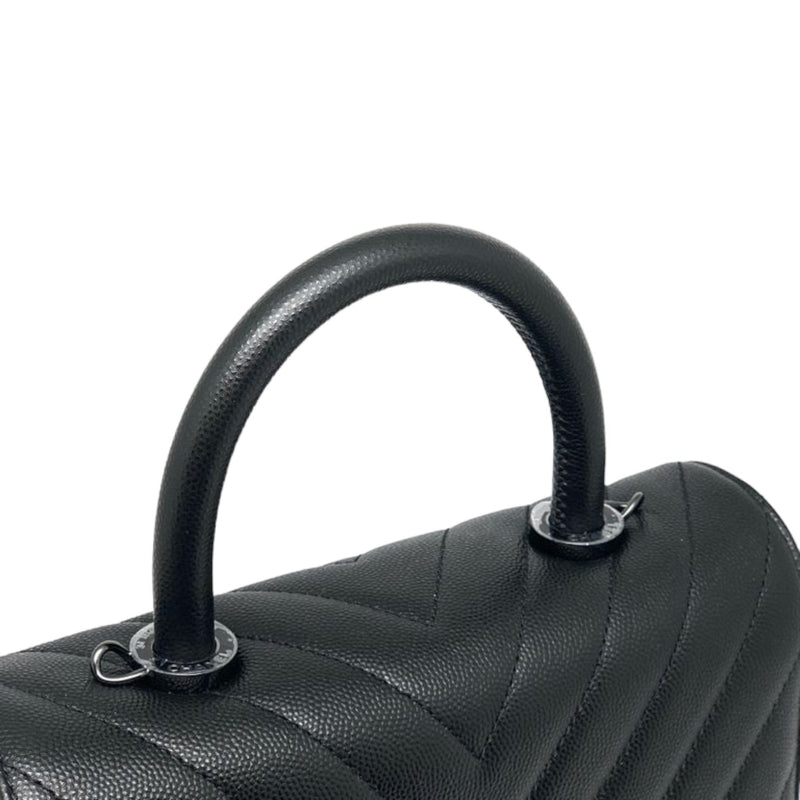 Small Coco Handle Flap Caviar Black BHW