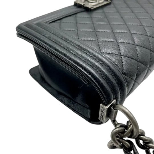 Boy Flap Medium Caviar Quilted Black RHW