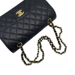 Classic Double Flap Small Caviar Quilted Black GHW