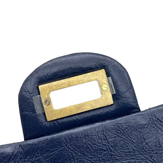 2.55 Reissue Flap Mini Aged Calfskin Quilted Navy Blue