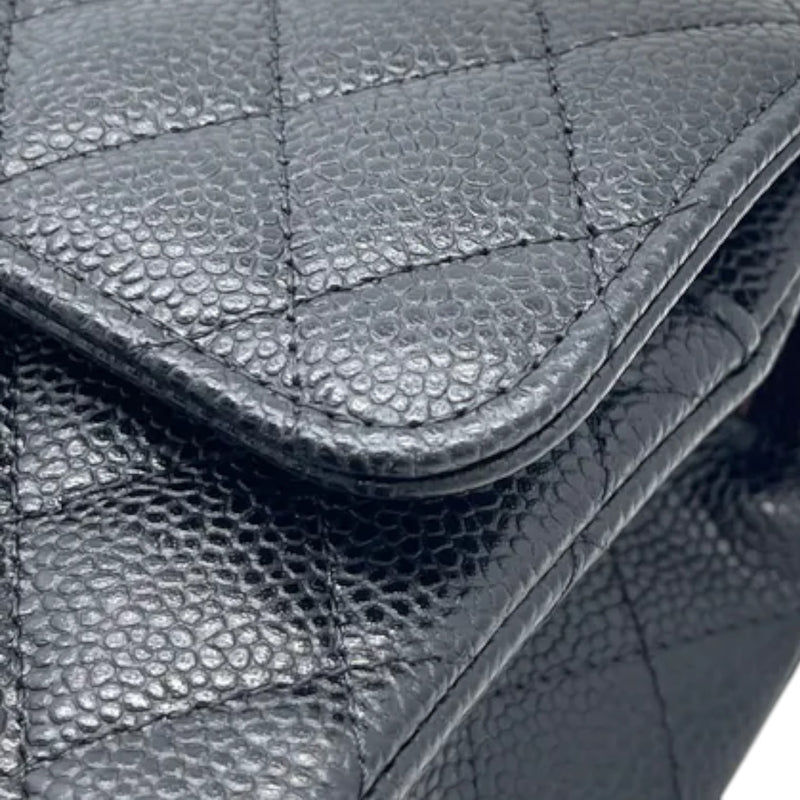 Classic Double Flap Small Caviar Quilted Black GHW