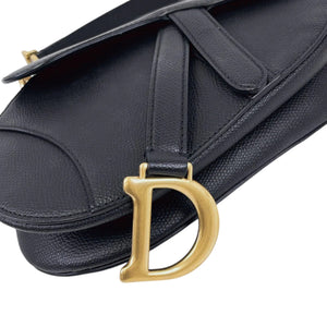 Saddle Bag Mini Grained Calfskin Black GHW