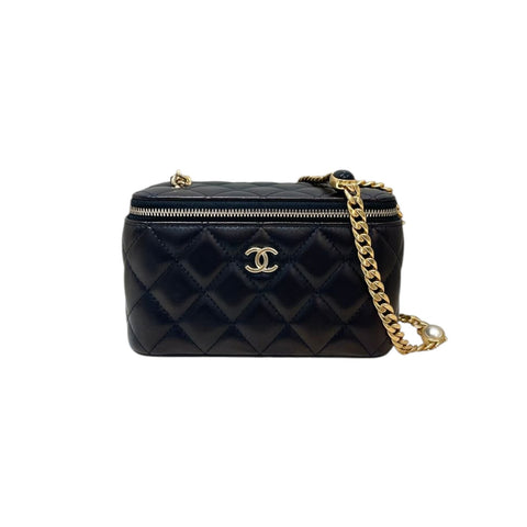 Trendy CC Flap Small Lambskin Quilted Black GHW