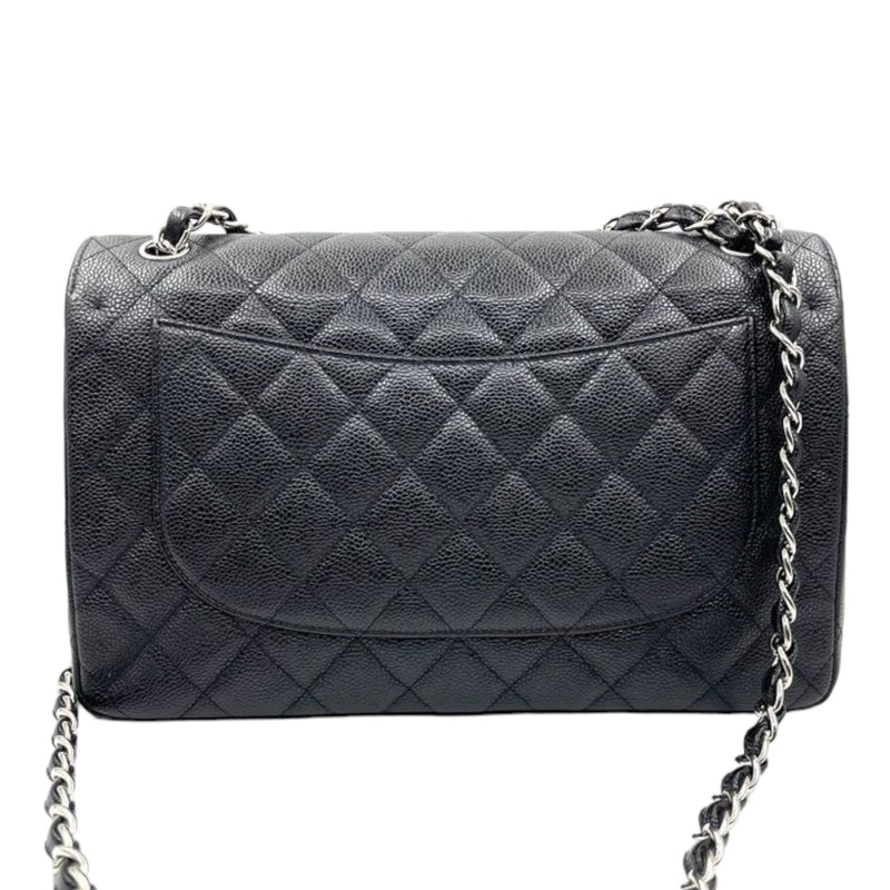 Chanel caviar quilted online jumbo double flap black