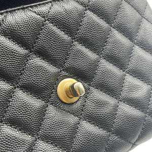 Coco Handle Flap Small Caviar Quilted Black GHW