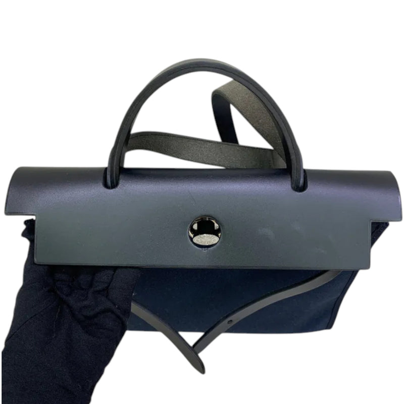 Herbag Zip Retourne 31 PM Toile Vache Hunter Black Blue PHW