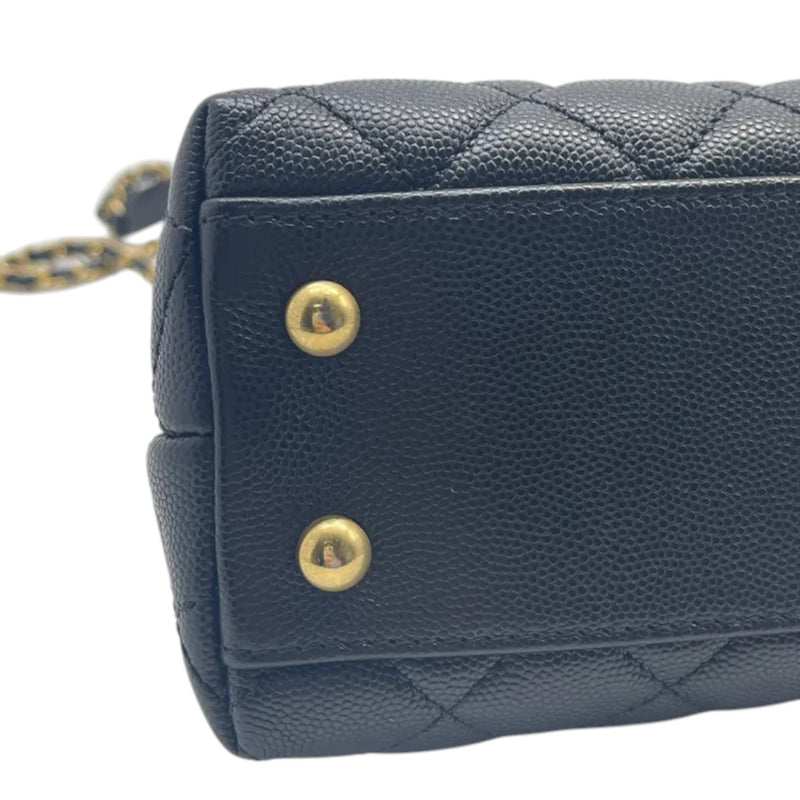 Coco Handle Flap Small Caviar Quilted Black GHW