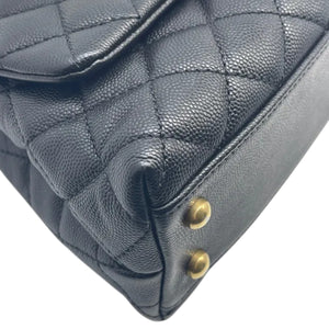 Coco Handle Flap Small Caviar Quilted Black GHW