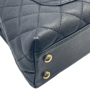 Coco Handle Flap Small Caviar Quilted Black GHW