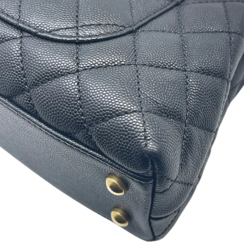 Coco Handle Flap Small Caviar Quilted Black GHW