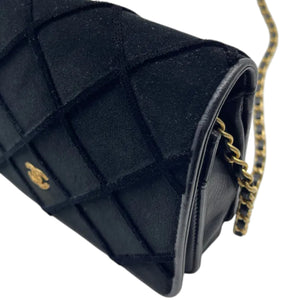 Wallet On Chain WOC Velvet Quilted Black GHW