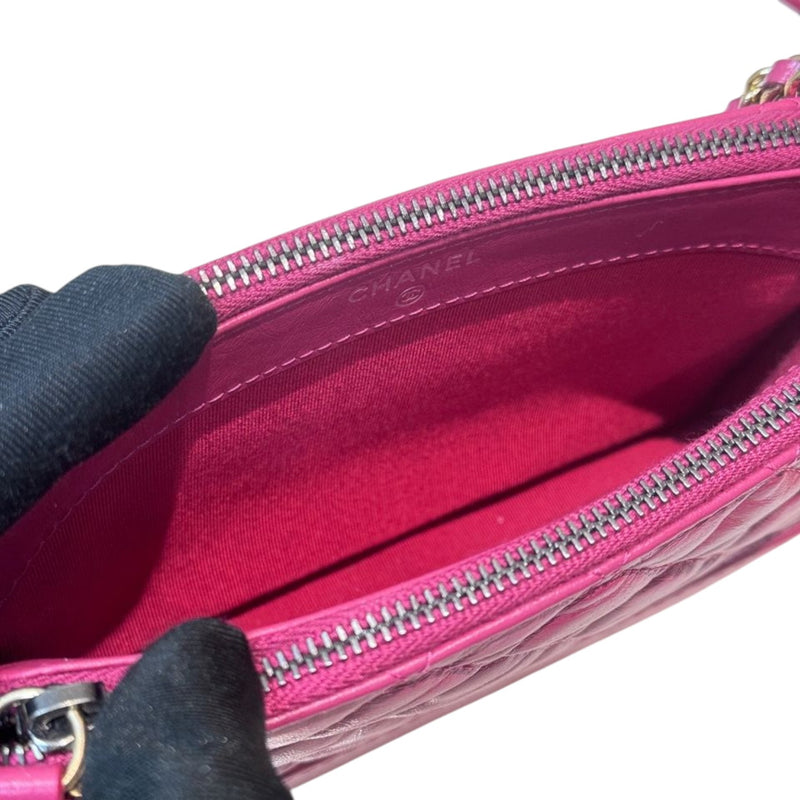 Gabrielle Clutch With Chain Aged Calfskin Pink MHW