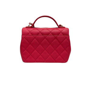 Business Affinity Flap Small Caviar Quilted Red GHW