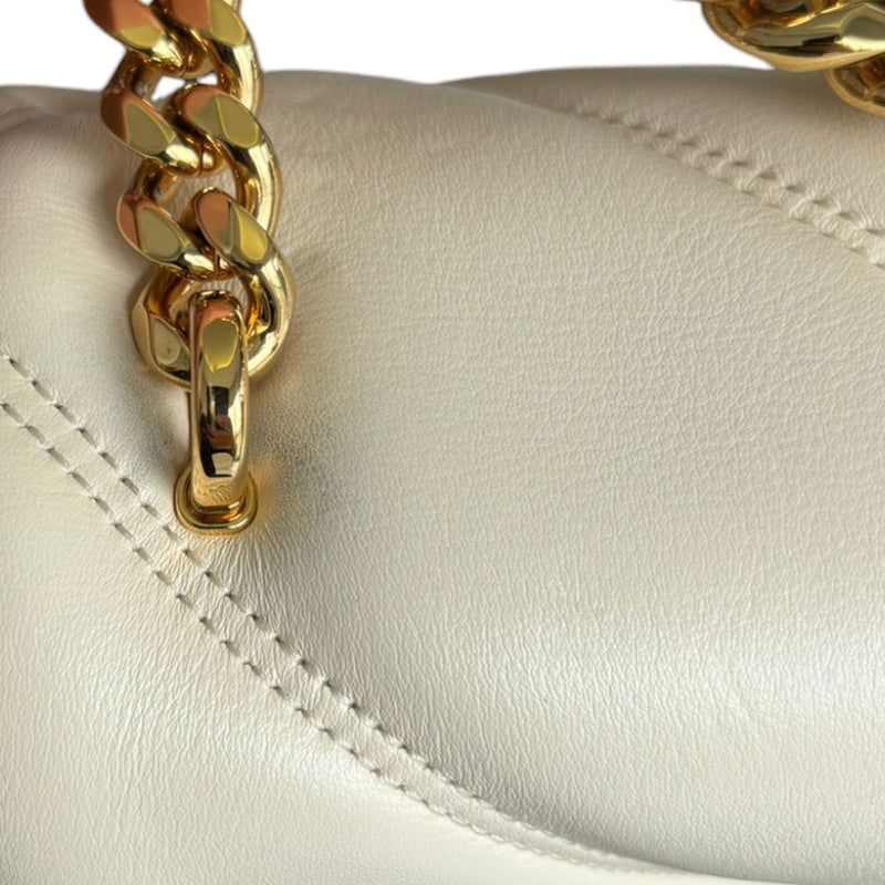 Serpenti Cabochon Small Crossbody Calfskin Ivory GHW