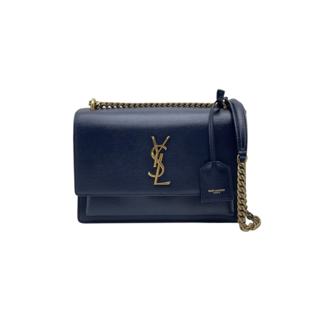 Sunset Medium Calfskin Monogram Navy GHW