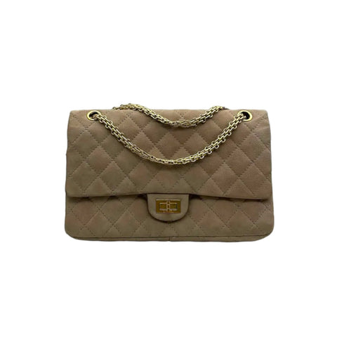 Double Flap Medium Caviar Quilted Light Pink GHW