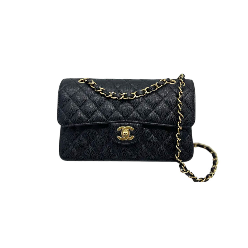 Classic Double Flap Small Caviar Quilted Black GHW