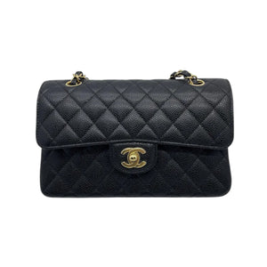 Classic Double Flap Small Caviar Quilted Black GHW