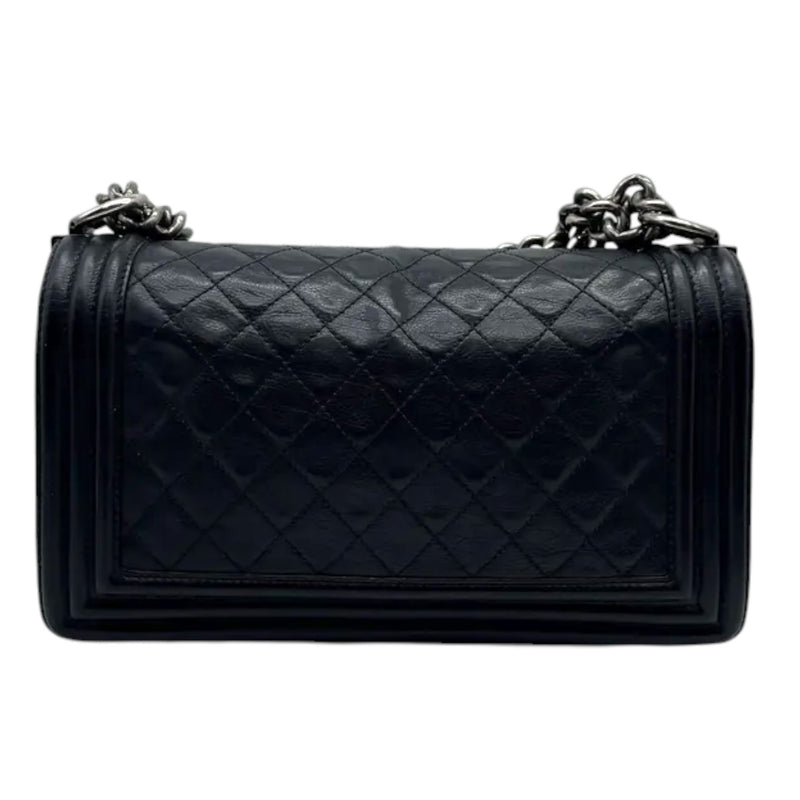 Boy Flap Medium Lambskin Quilted Black RHW