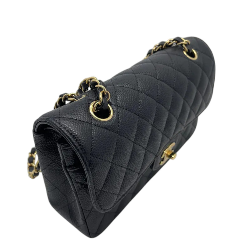 Classic Double Flap Small Caviar Quilted Black GHW