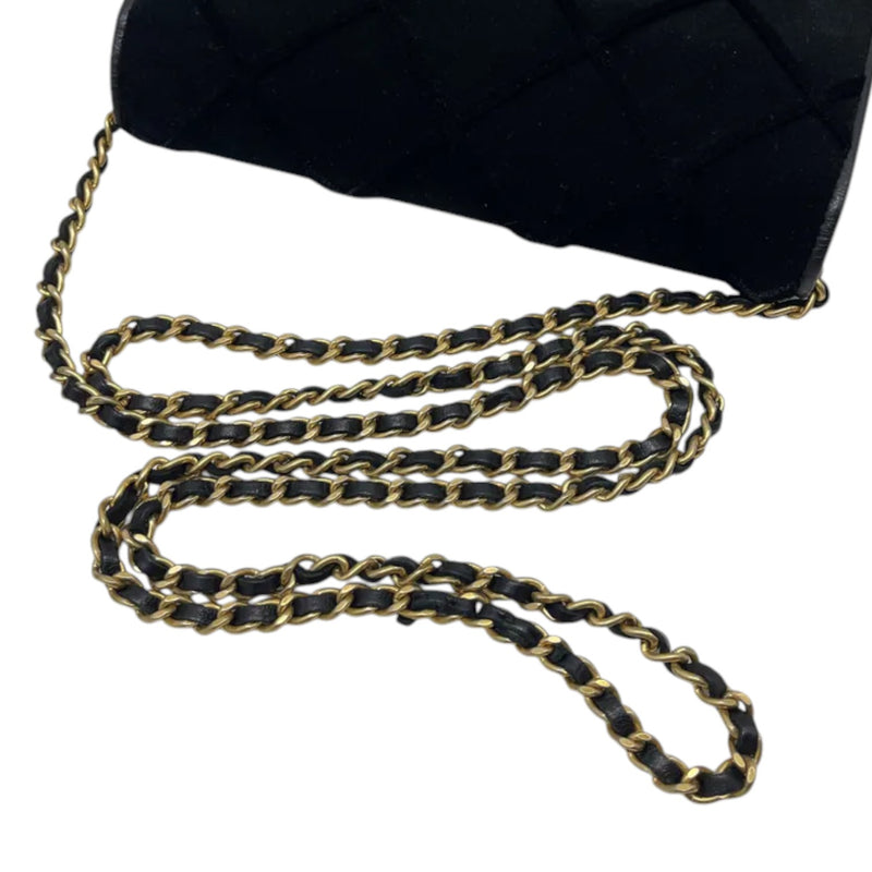 Wallet On Chain WOC Velvet Quilted Black GHW