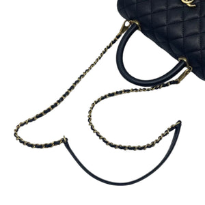 Coco Handle Flap Small Caviar Quilted Black GHW