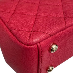 Business Affinity Flap Small Caviar Quilted Red GHW