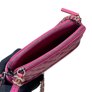 Gabrielle Clutch With Chain Aged Calfskin Pink MHW