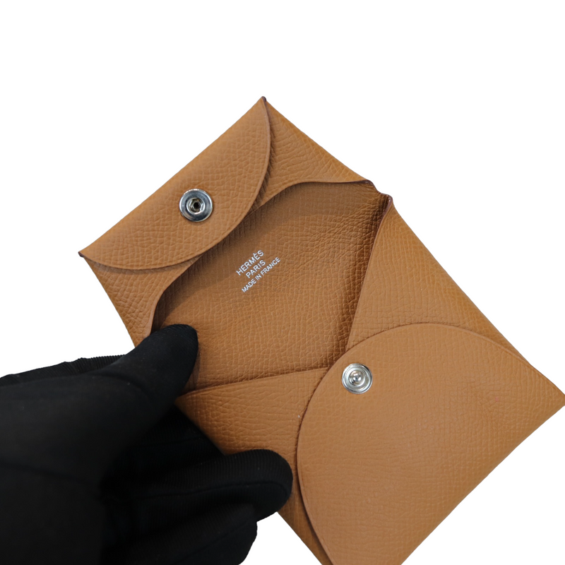 Hermes, Bags, Hermes Calvi Business Card Holder Small Leather Goods Pass  Case Card Case