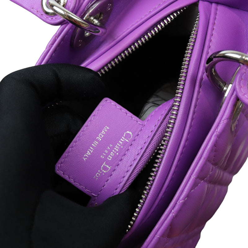 Medium Lady Dior Lambskin Purple SHW