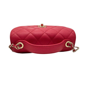 Business Affinity Flap Small Caviar Quilted Red GHW