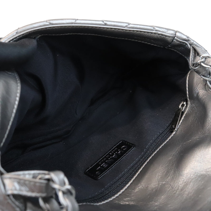 FWRD Renew Chanel V Stitch Chain Shoulder Bag in Silver