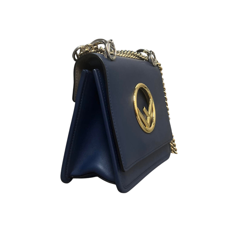 F is Fendi Small Kan Vitello Century Blue MHW