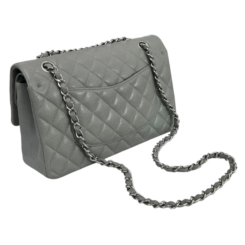 Timeless Classic Double Flap Medium Caviar Caviar Grey SHW