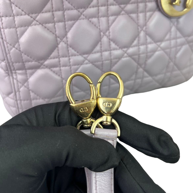 Lambskin Lady Dior Medium Lilac GHW