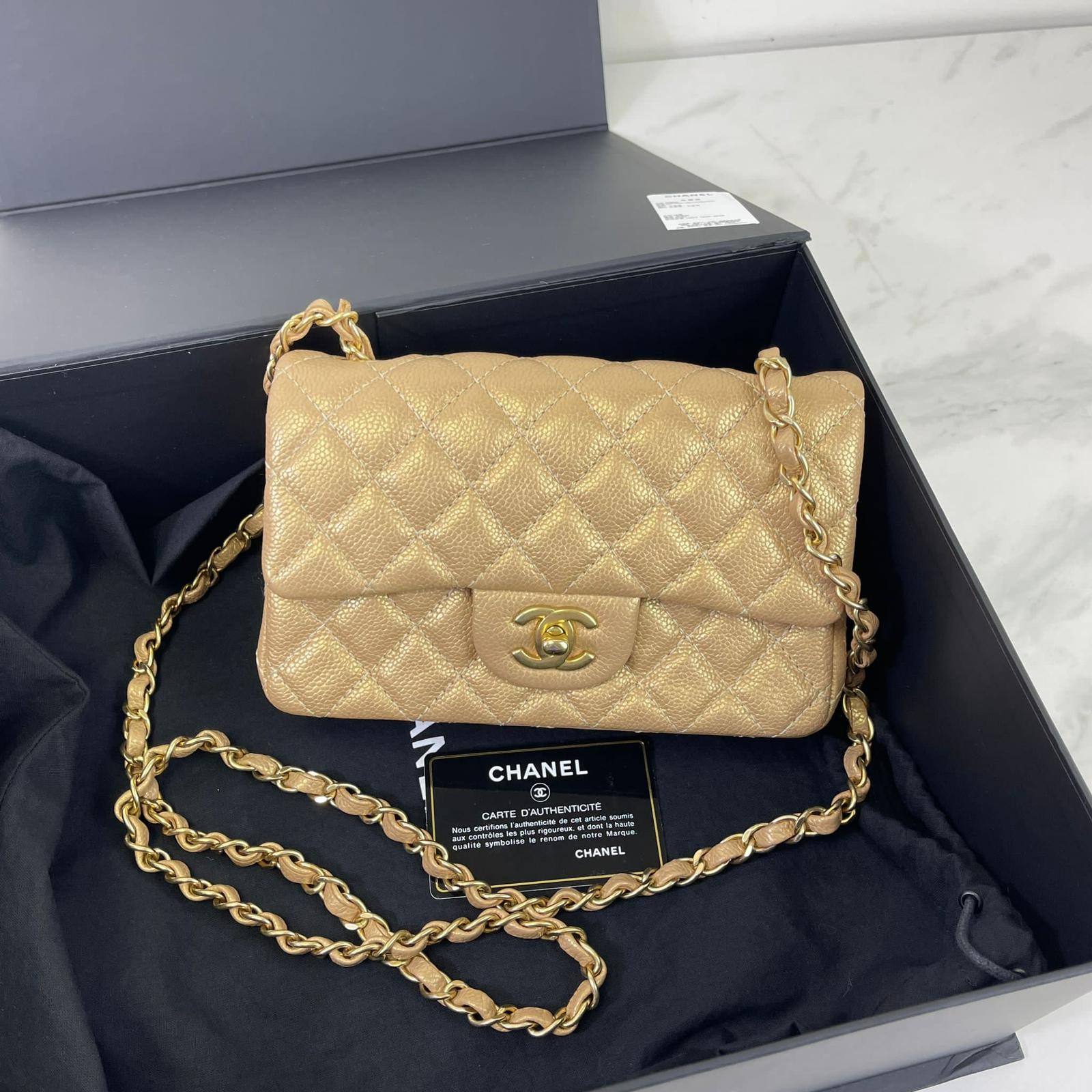 Fashion chanel caviar gold