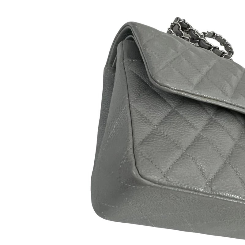 Timeless Classic Double Flap Medium Caviar Caviar Grey SHW